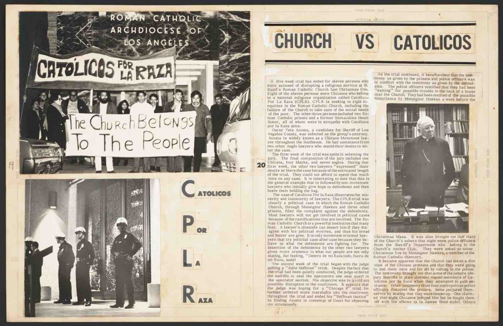 Photo of original La Raza magazine layout