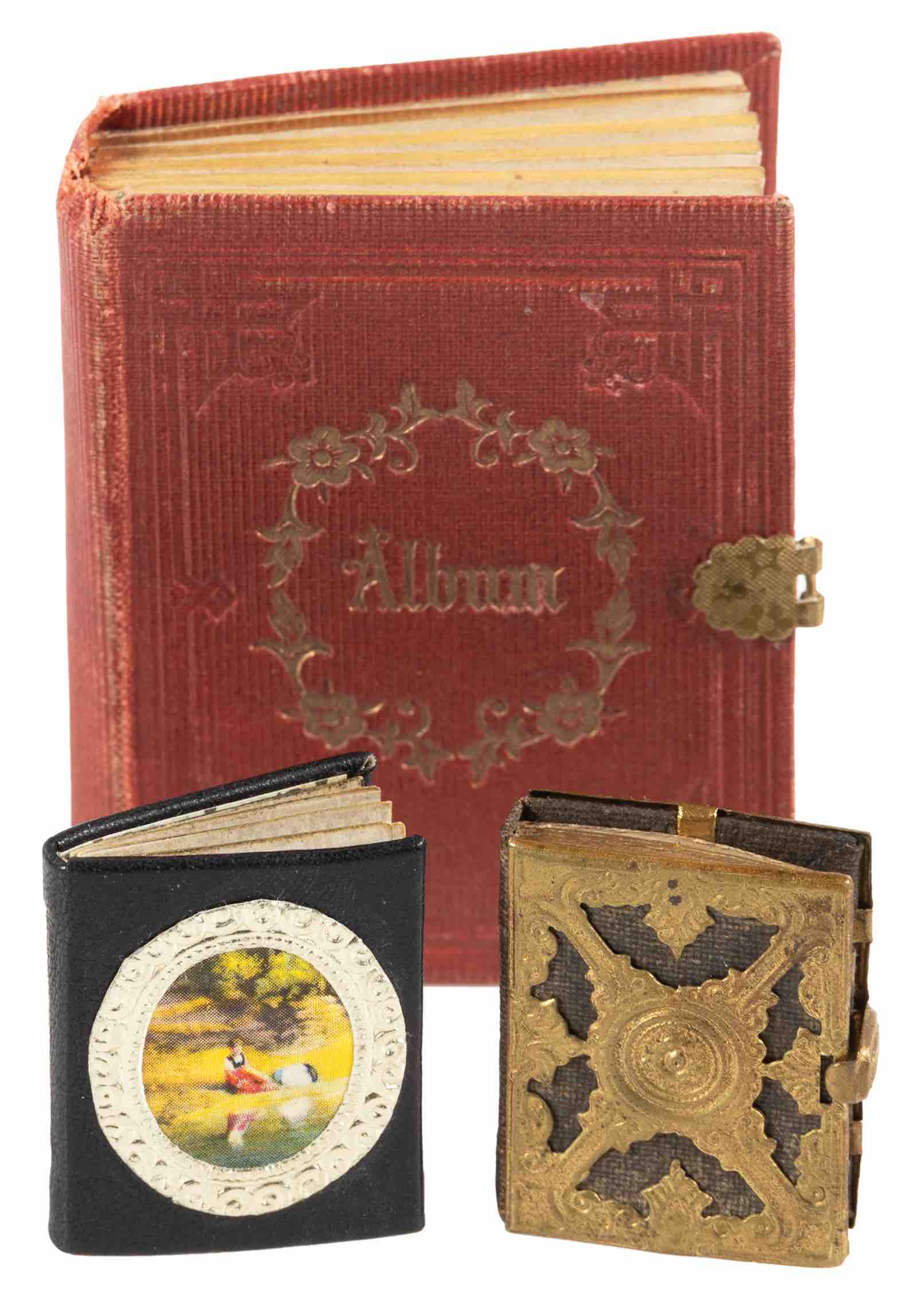 Three 19th century miniature photograph albums