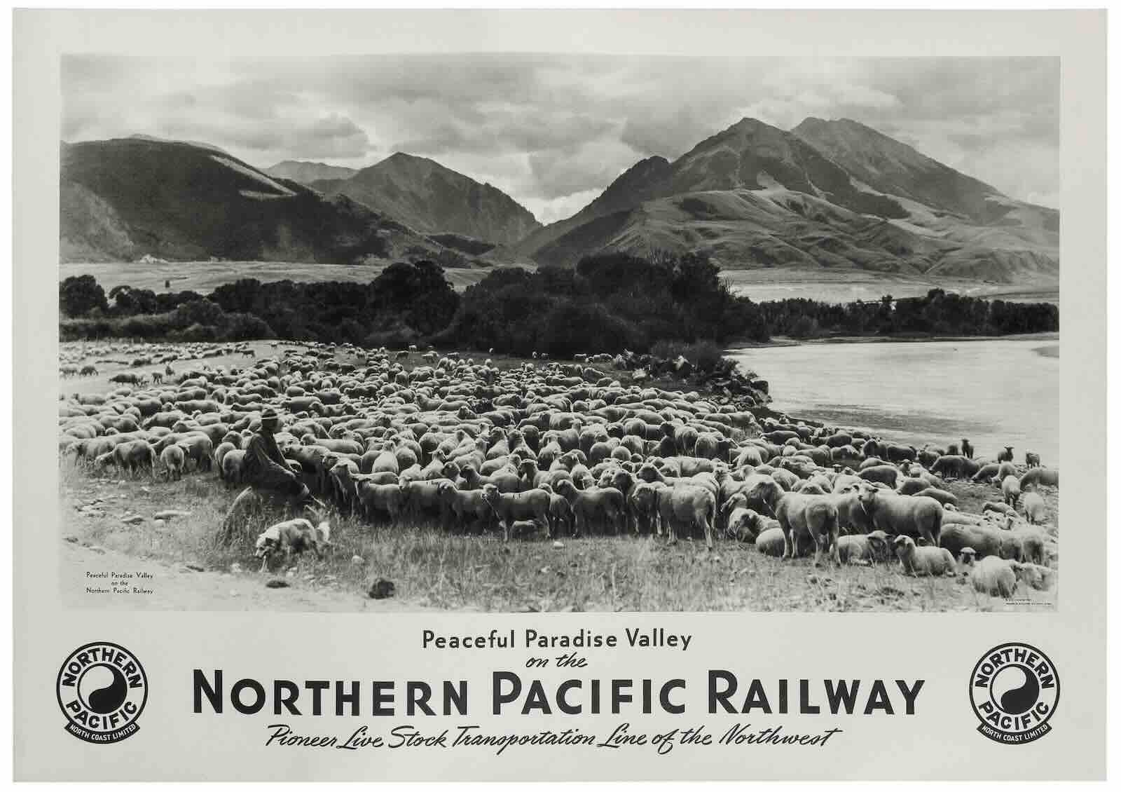 Peaceful Paradise Valley/Northern Pacific Railway (St. Paul, Brown &amp; Bigelow, c. 1940)