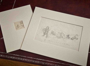 The two undeveloped pencil sketches for Winnie-the-Pooh (1926)