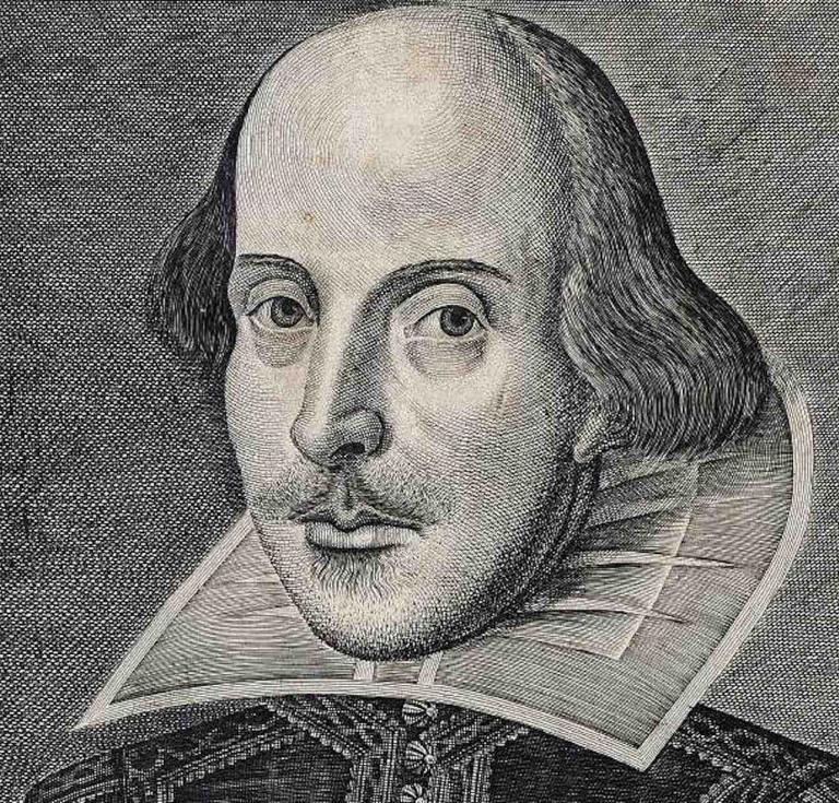 The title page of the First Folio of Shakespeare's plays