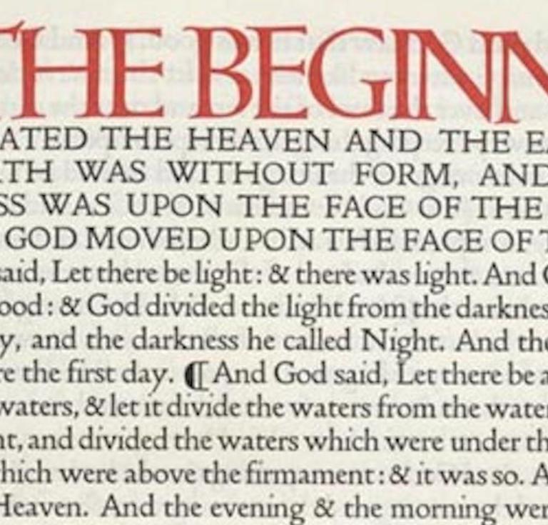 Doves Press Bible (1903-1905), title page.