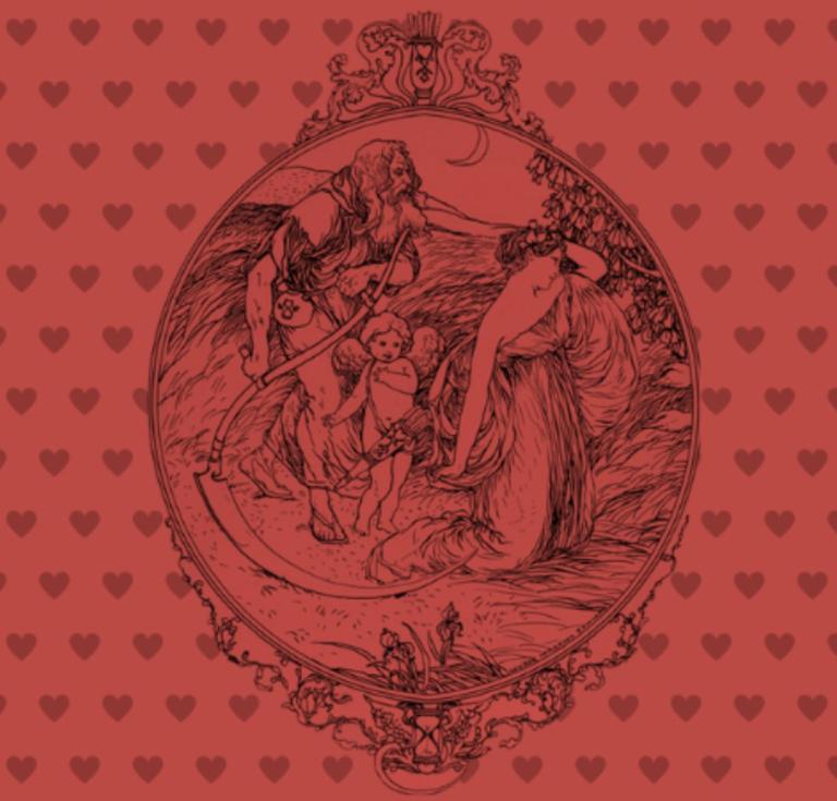 A pen and ink drawing, one of six from A Book of Old English Love Songs by George Wharton Edwards, New York: 1897. Signed by the artist lower right. The work was published in New Yor by Macmillan and contained an Introduction by Hamilton Wright Mabie with all illustrations by Edwards.  Illustration or chapter titles penciled in the margin (in the order of the book):  Lullaby of a Lover, Rosalynd's Madrigal, The Passionate Shepherd to His Love, Ariel's Songs, To Althea from Prison.