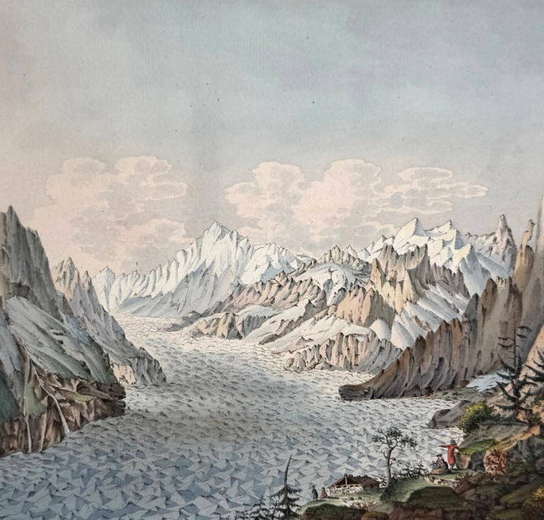 Image of the Alps from ean-François Albanis-Beaumont's Voyage pittoresque aux Alpes pennines
