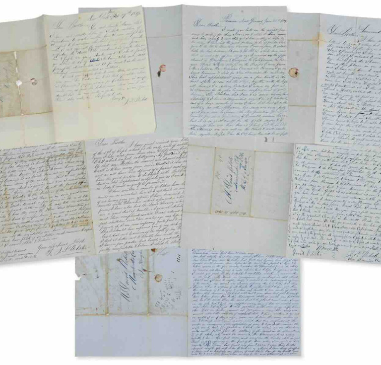 A correspondence from the California Gold Rush, Jonathan Palmer Webster, 1849-1850